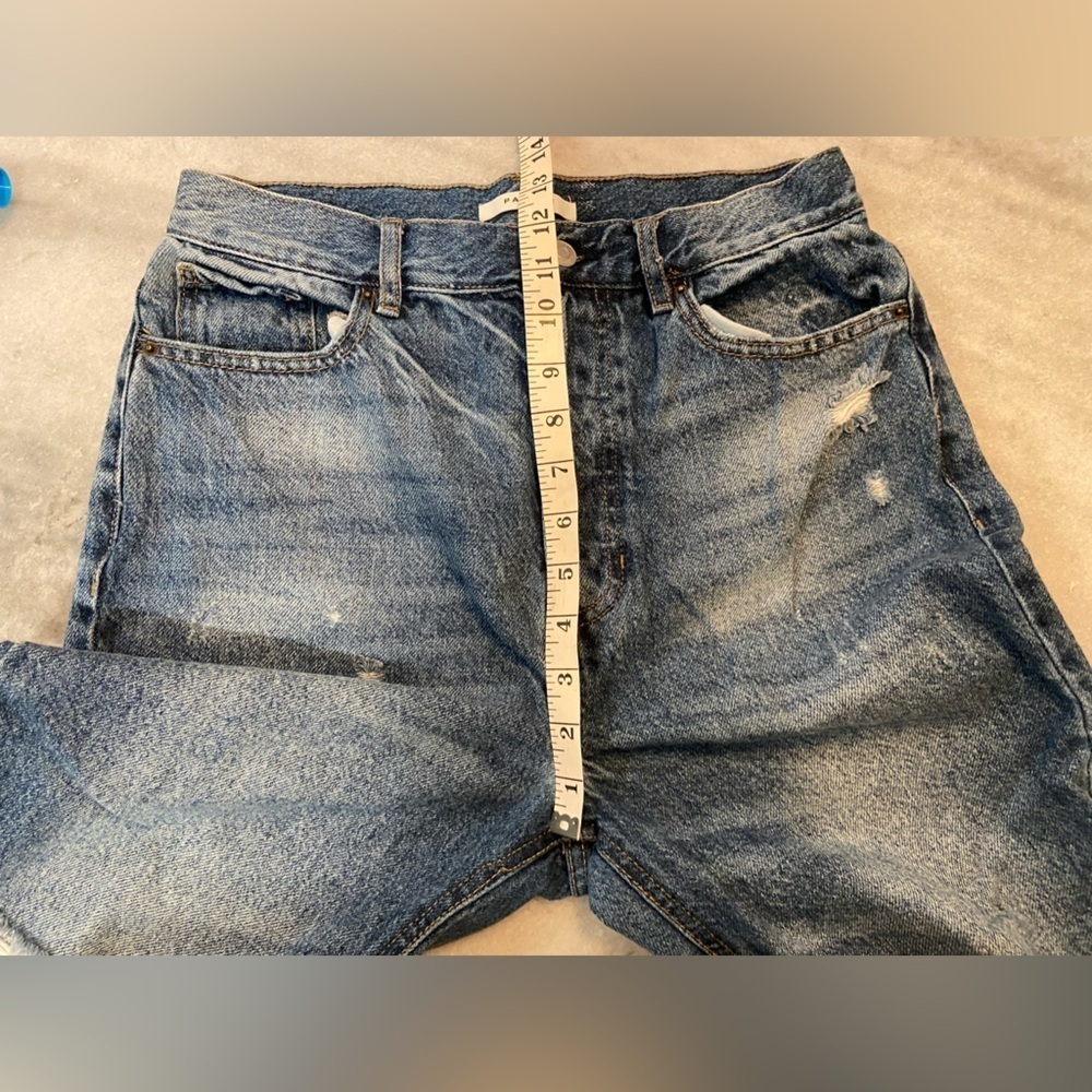 PacSun Ultra High Rise Slim Distressed Medium Wash Denim Button Jeans Size 28 - Picture 6 of 11